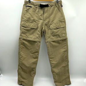 THE NORTH FACE PARAMOUNT PRO CONVERTIBLE PANTS MENS SIZE MEDIUM KHAKI